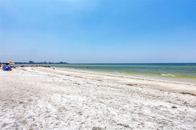 water view with a view of the beach