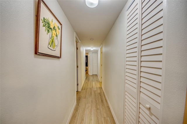 hallway featuring light hardwood / wood-style floors