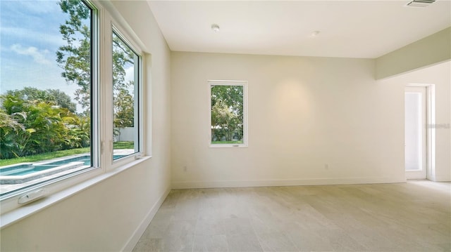 empty room with a wealth of natural light