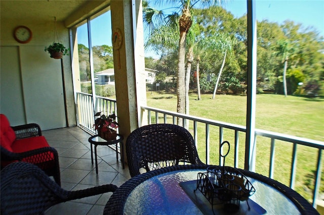 view of sunroom