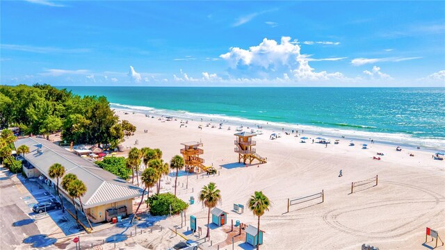 property view of water with a view of the beach