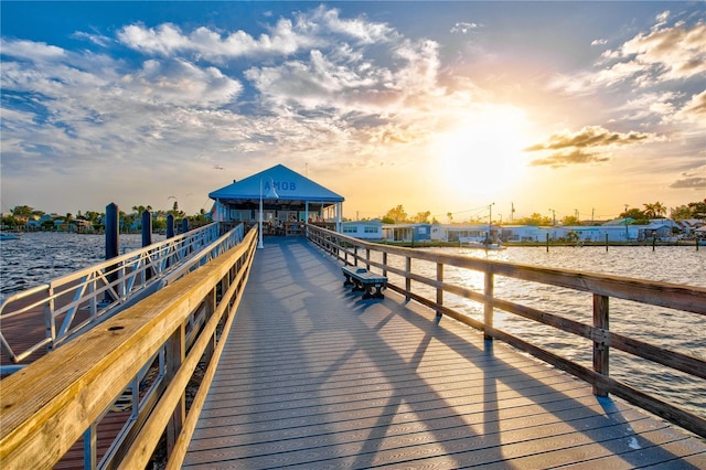 view of dock area