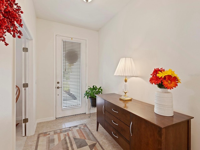 view of tiled entrance foyer