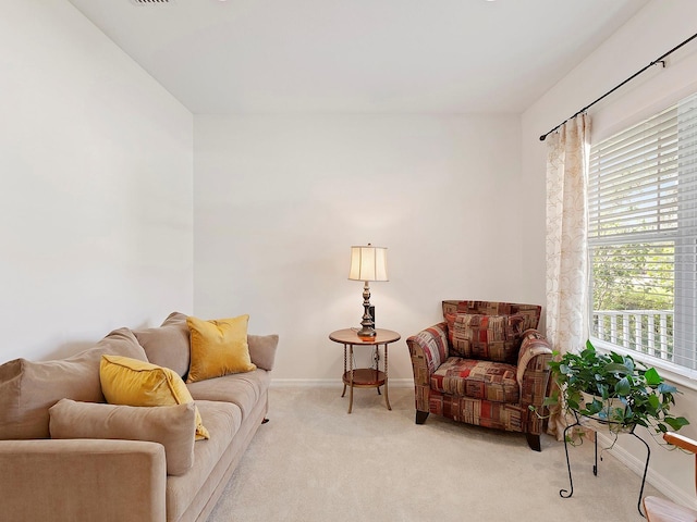 view of carpeted living room