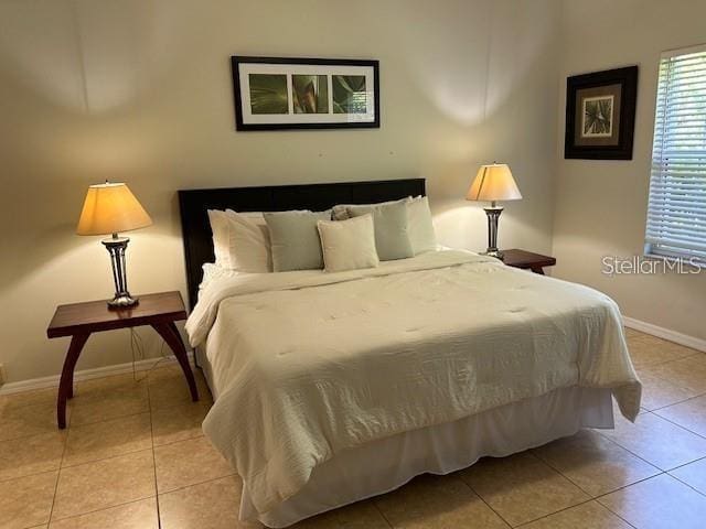 view of tiled bedroom