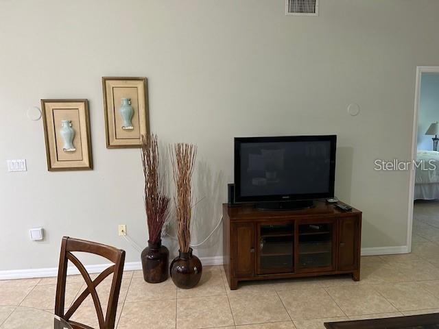 view of tiled living room