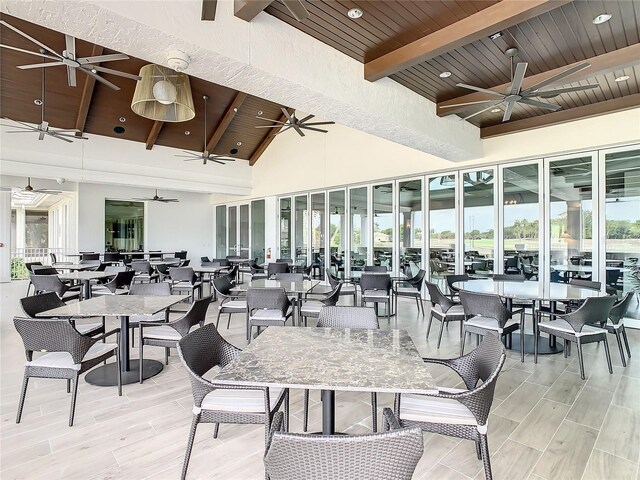 view of patio / terrace with ceiling fan