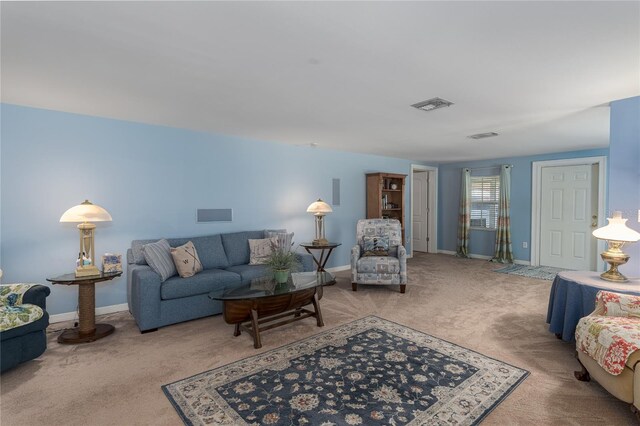 view of carpeted living room