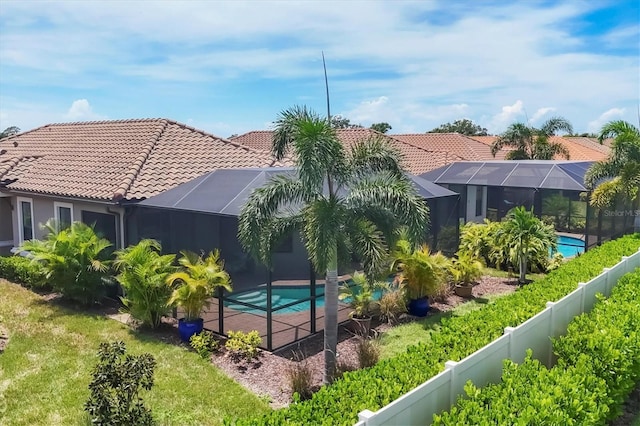 exterior space featuring a lanai and a patio