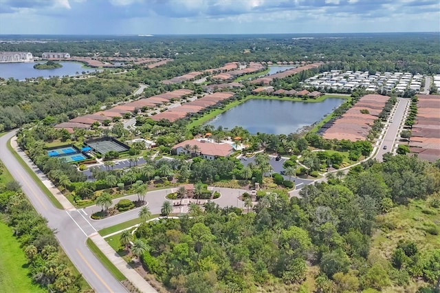 5732 Puccini St, Nokomis, FL 34275 - aerial view of residential area with a nearby body of water