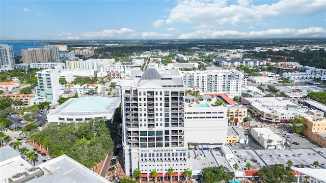 aerial view featuring a city view