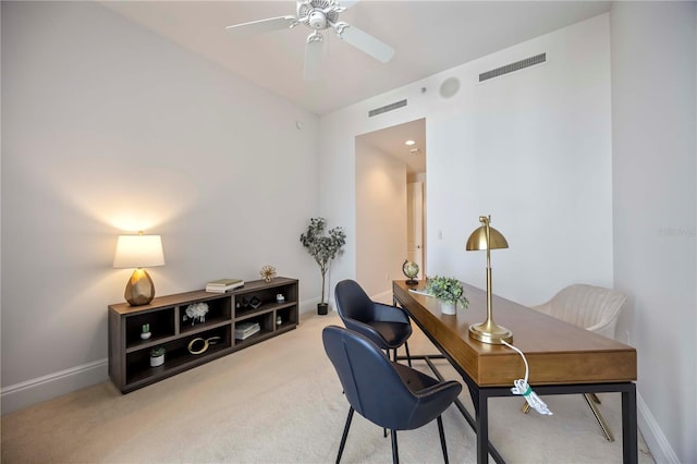50 Central Ave Unit 17Phb, Sarasota, FL 34236 - carpeted home office with a ceiling fan and baseboards