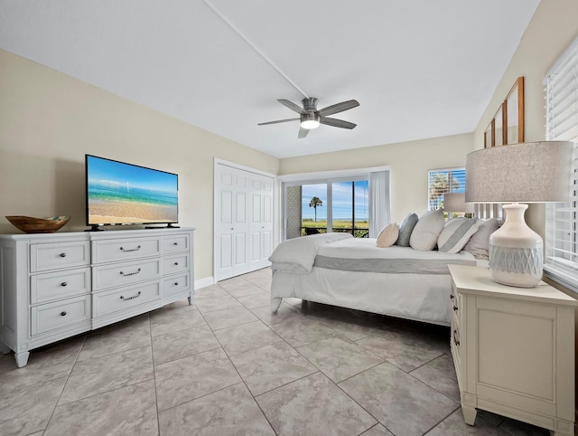 bedroom with ceiling fan