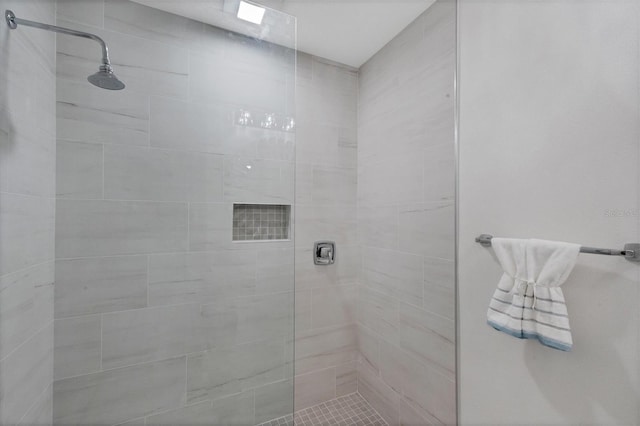 bathroom featuring walk in shower