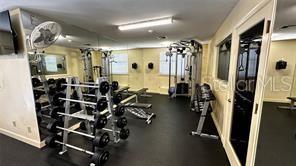 gym with baseboards