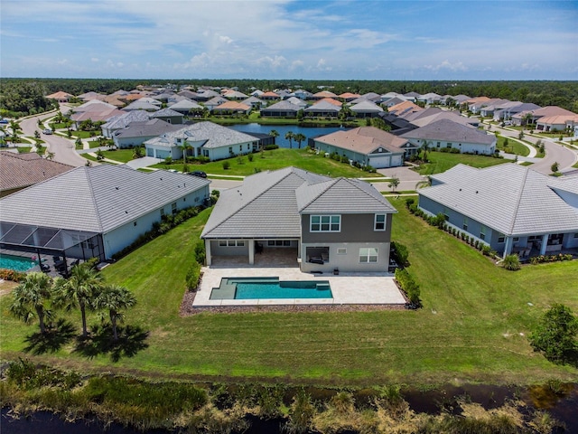 bird's eye view featuring a residential view