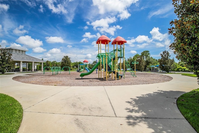 view of community jungle gym