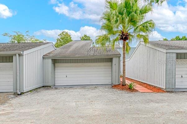 garage with driveway