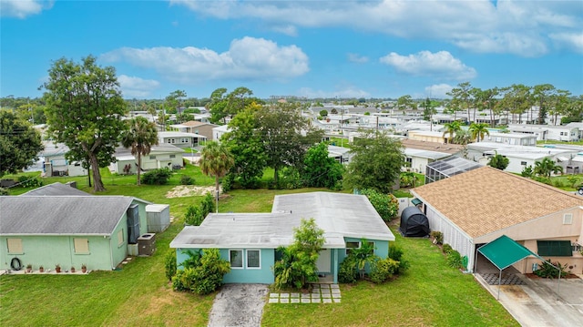 bird's eye view with a residential view