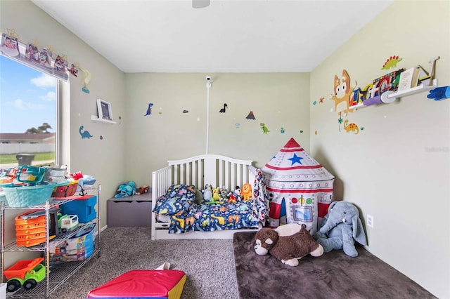 bedroom with carpet floors