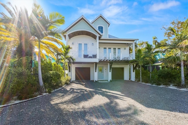 view of front facade with a garage