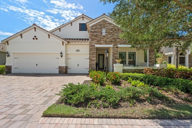 view of front of home featuring a garage