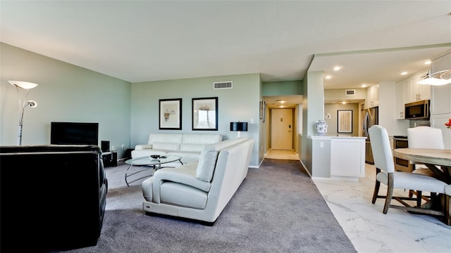 view of carpeted living room