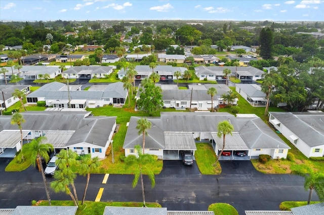 aerial view featuring a residential view