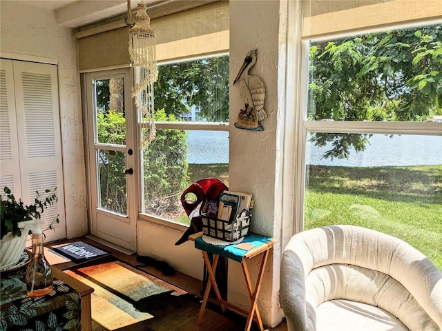 view of sunroom