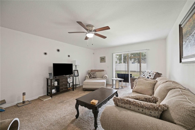 10959 Keys Gate Dr, Riverview, FL 33579 - living room with ceiling fan and light carpet