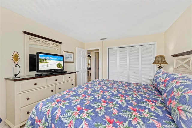 bedroom featuring visible vents