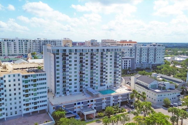 drone / aerial view featuring a view of city