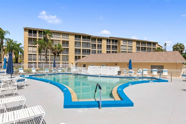 view of pool with a patio