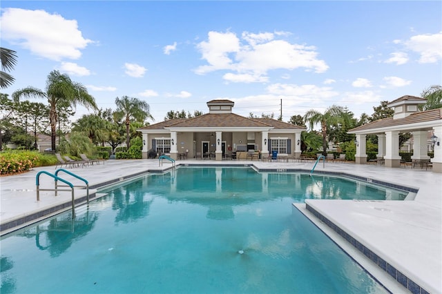 view of pool with a patio