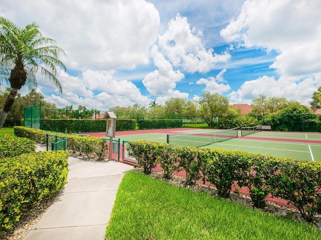 view of tennis court