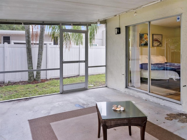 view of sunroom