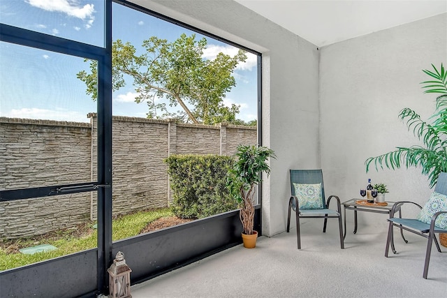 view of sunroom