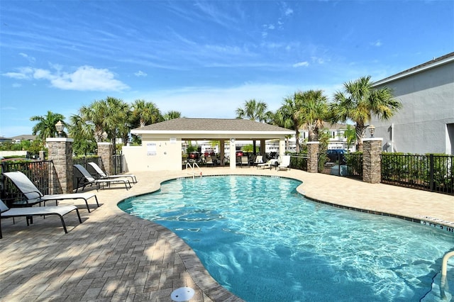 view of pool with a patio