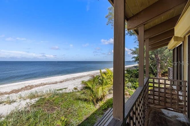 water view with a beach view