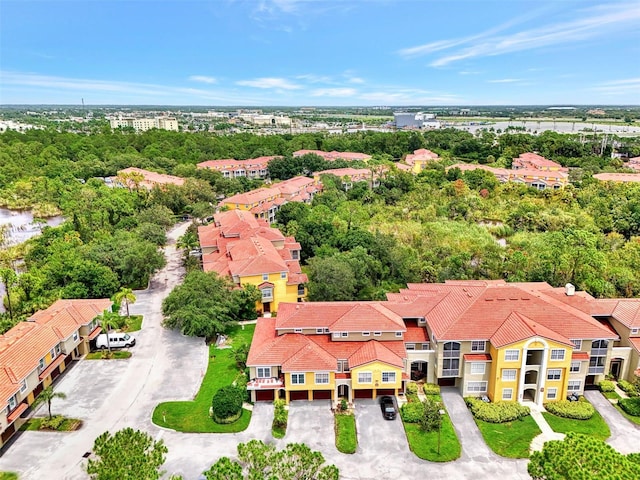 drone / aerial view with a residential view