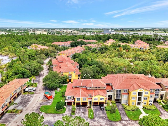 drone / aerial view featuring a residential view