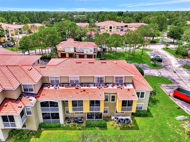 bird's eye view with a residential view