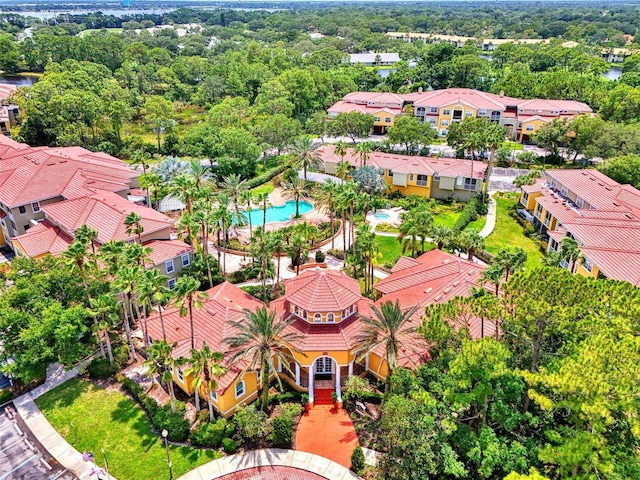 bird's eye view featuring a residential view