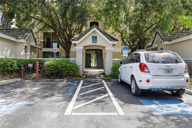 view of uncovered parking lot