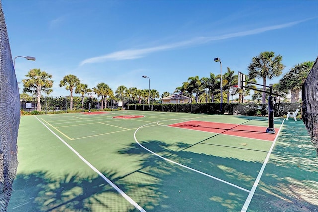 view of sport court with community basketball court and fence