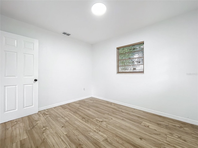 empty room featuring light hardwood / wood-style flooring