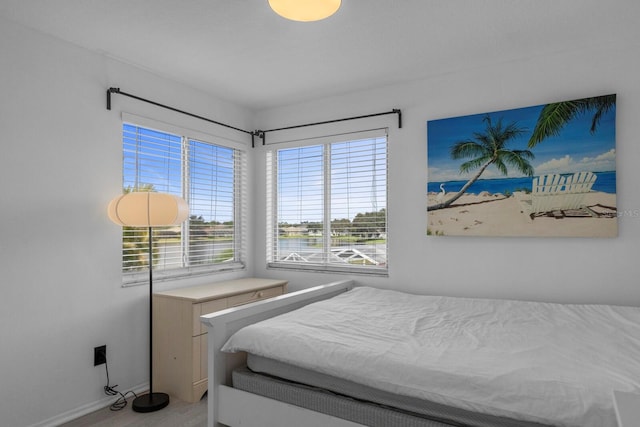 bedroom with baseboards