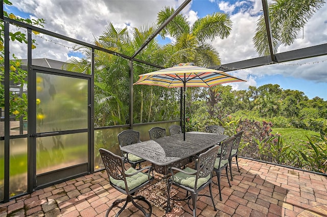 view of sunroom / solarium