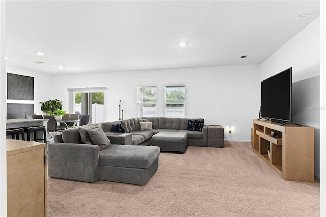 view of carpeted living room