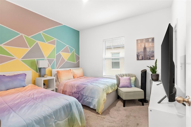 bedroom with carpet floors